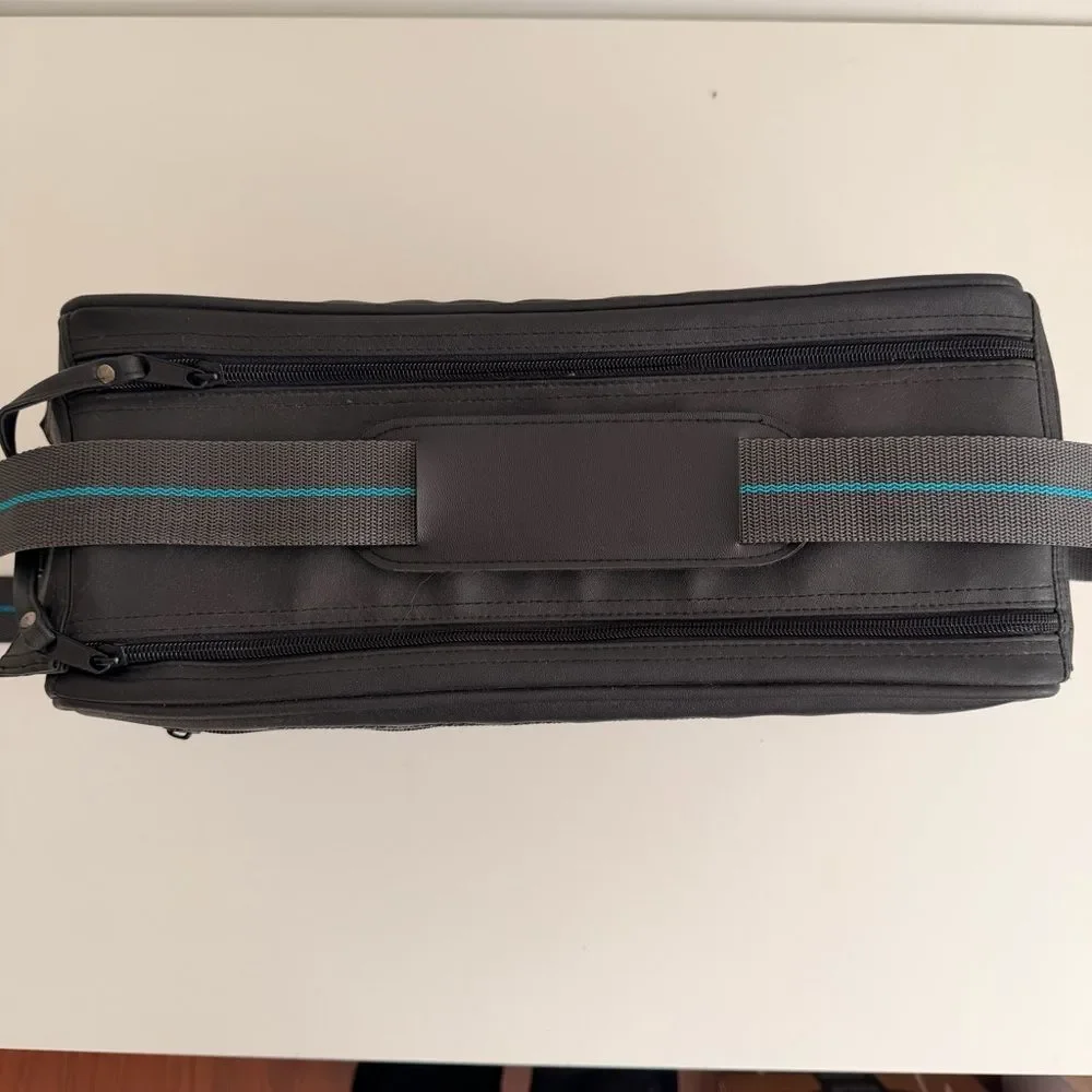 Vintage Camera Bag Black Camcorder Case Travel Storage Padded Dividers Retr